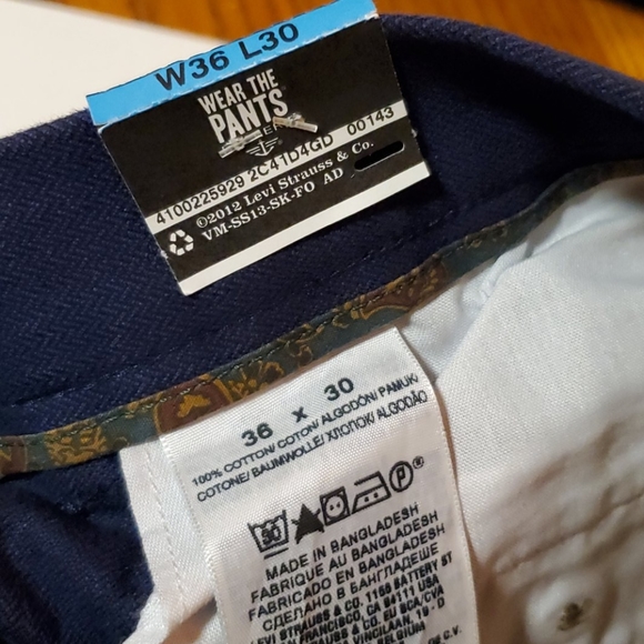 Dockers straight fit blue khaki dress slacks - Picture 3 of 5